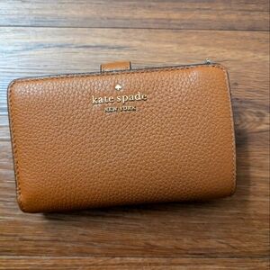 Kate Spade Leila Medium Compact Bifold Wallet Warm Gingerbread